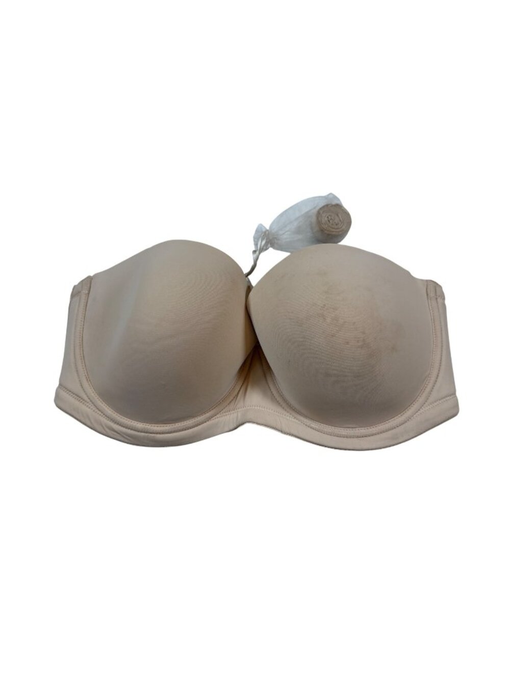 Delimira Womens Beige Strapless Bra 40DD Underwire Padded Supportive (OO691)